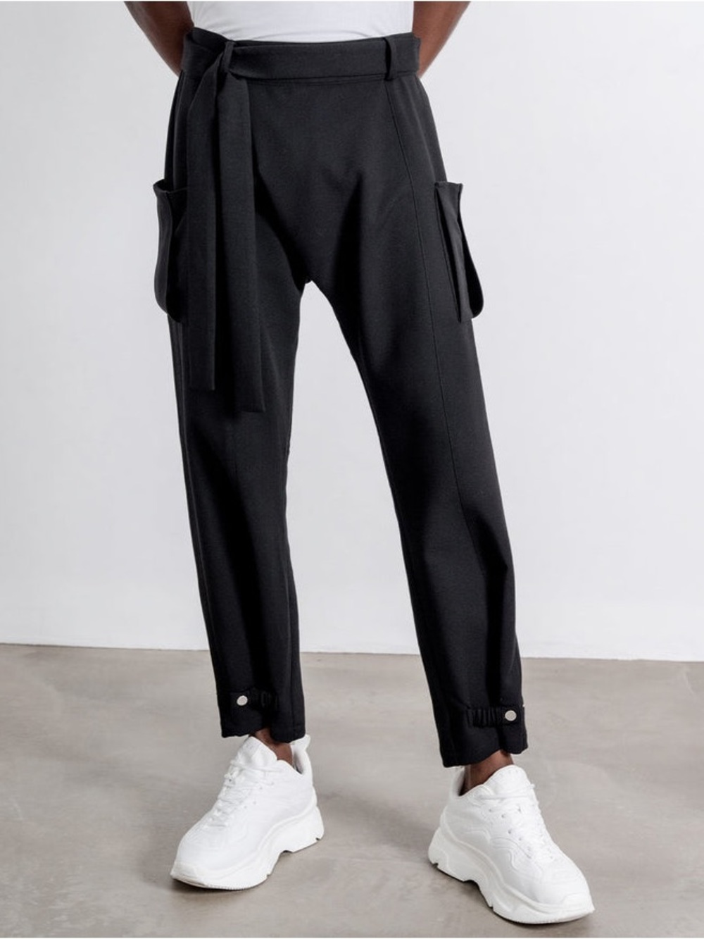 Orttu Black 100% Cotton‎ Black Adjustable Pants One Size